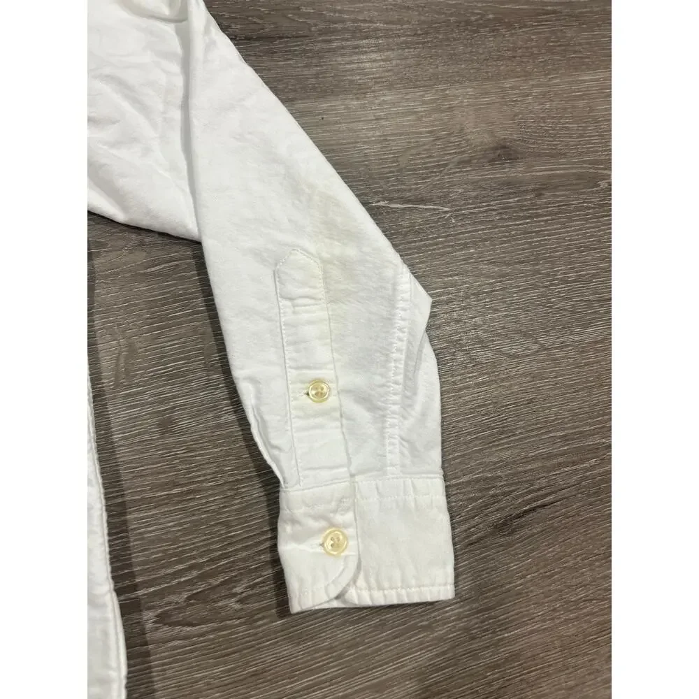 Polo Ralph Lauren Boys White Iconic Oxford Button Down Shirt Size 8 S Pony